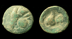 Danube Celts, Æ Tetradrachm, ca 3rd Cent BC, Sharp!